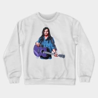 Steve Earle - An illustration by Paul Cemmick Crewneck Sweatshirt